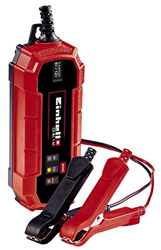 Einhell CE-BC 1 M, Cargador de baterías (con control por microprocesador para los más distintos tipos de baterías, entre otros automóviles/motos, corriente de carga máx. 1 amperio)