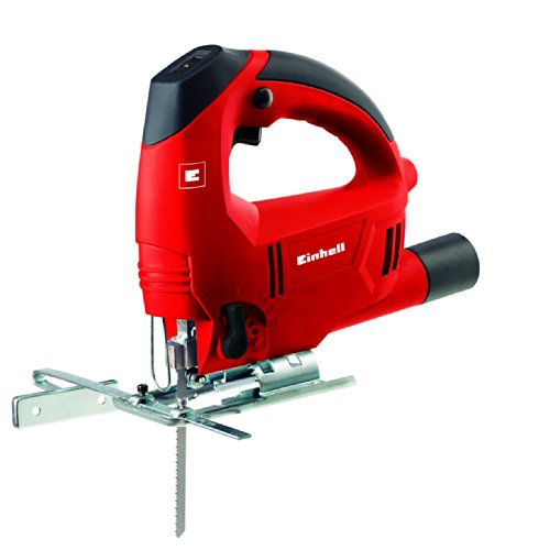 Einhell TC-JS 80 Sierra de Calar (600 W, máx. 80 mm, corte en bisel a 45 °, control de la velocidad de carrera, carrera del péndulo en 4 etapas, adaptador de succión, guía de corte al hilo) (ref. 4321116)