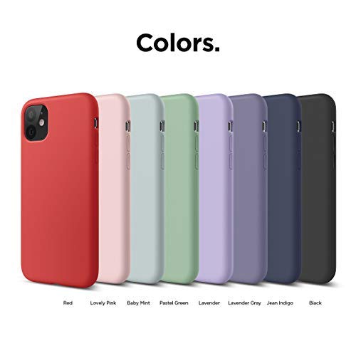 elago Funda Silicona líquida Compatible con Apple iPhone 11 (6.1") - Premium Silicone, Protección de Cuerpo Completo : Estructura de 3 Niveles, Labio Elevado para Pantalla y cámara (Gris Lavanda)