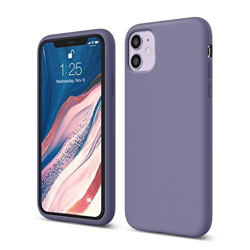 elago Funda Silicona líquida Compatible con Apple iPhone 11 (6.1") - Premium Silicone, Protección de Cuerpo Completo : Estructura de 3 Niveles, Labio Elevado para Pantalla y cámara (Gris Lavanda)