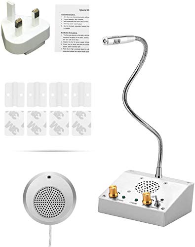 Elikliv Contador Intercomunicador Sistema Dual-Way Ventana Hablar a Través De Tienda Oficina Vidrio Altavoz Para Banco Hospital Bus Station y Mucho Más