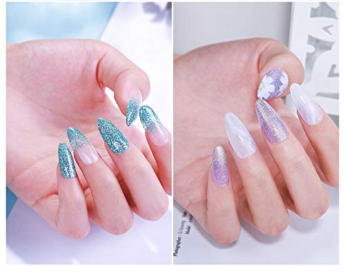 Elite99 Base y Top Coat Semipermanente Esmalte Semipermanente de Uñas Gel UV LED Color 2pcs Kit de Manicura Soak off 15ml