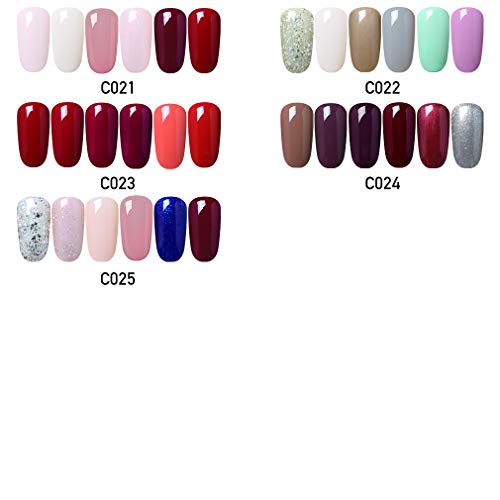 Elite99 Esmaltes Semipermanentes de Uñas en Gel UV LED, 6pcs Kit de Esmaltes de Uñas 10ml 019