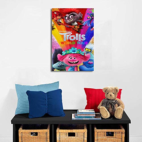 Elliot Dorothy Trolls World Tour Office Decoración de pared para oficina, arte de 12 x 16 pulgadas Trolls World Tour Movie, póster para dormitorio de niños y niñas, estirados y listos para colgar