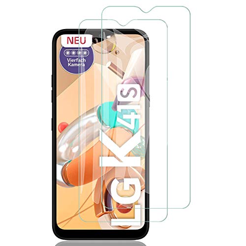 ELYCO [2 Piezas] Protector Pantalla para LG K41S, [9H Dureza] [Alta Definicion] Anti-caída/Anti-rasguños Cristal Templado Vidrio Templado para LG K41S [Libre de burbuj]