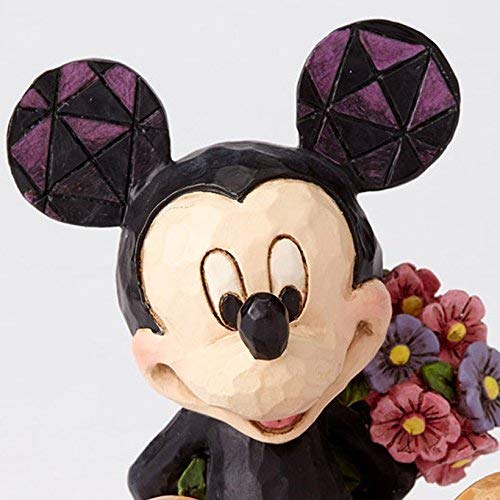 Enesco Disney Tradition by Jim Shore Mickey Sentado Mini Figura, PVC, Multicolor, 4 x 6 x 6 cm