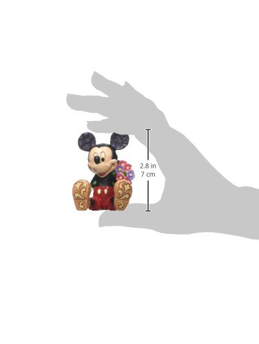 Enesco Disney Tradition by Jim Shore Mickey Sentado Mini Figura, PVC, Multicolor, 4 x 6 x 6 cm