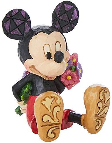 Enesco Disney Tradition by Jim Shore Mickey Sentado Mini Figura, PVC, Multicolor, 4 x 6 x 6 cm