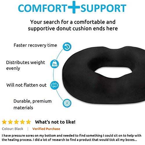 Ergonomic Innovations Cóccix Donut almohada cojín para hemorroides - sentada de firmeza