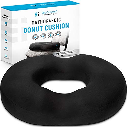 Ergonomic Innovations Cóccix Donut almohada cojín para hemorroides - sentada de firmeza