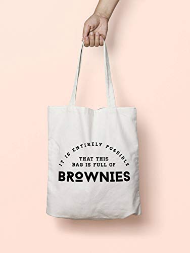 Es totalmente posible, esta bolsa está llena de brownies, asas largas, lavables, reutilizables, gran elección para regalo