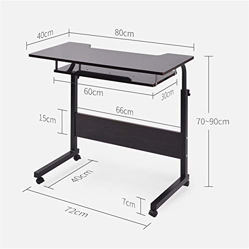 Escritorio de Computadora Portátil Soporte móvil Equipo estación de trabajo de desplazamiento ajustable for el ordenador portátil de la tabla del escritorio de la esquina Estación de tTrabajo Móvil de