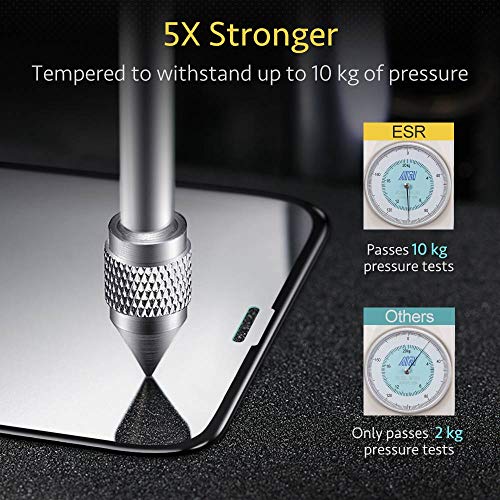 ESR Cristal Templado Cobertura Total para iPhone 11 Pro Protector de Pantalla,Protector de Pantalla iPhone XS.Bordes curvados 3D, Marco de instalación fácil.para iPhone 11 Pro,iPhone XS/X.2 Unidades.