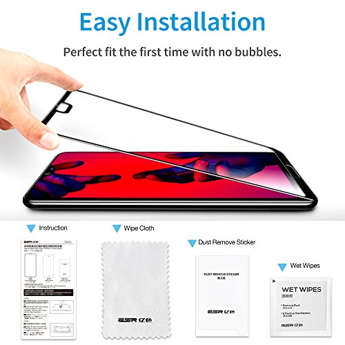 ESR Protector Pantalla para Huawei P20 Pro [Cobertura Completa] [Garantía de por Vida] Cristal Templado de 9H Dureza Resistente a Arañazos para Huawei P20 Pro