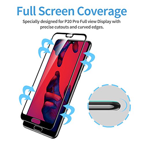 ESR Protector Pantalla para Huawei P20 Pro [Cobertura Completa] [Garantía de por Vida] Cristal Templado de 9H Dureza Resistente a Arañazos para Huawei P20 Pro