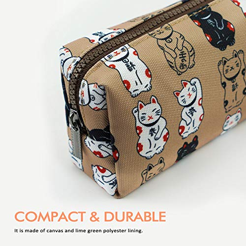 Estuche para lápices de gato japonés con diseño de gato de Maneki Neko