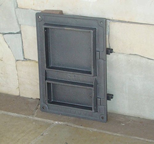 Estufa Puerta Horno Puerta Del Horno Puerta Puerta Horno para pizza Madera del Horno Puerta Horno de piedra para puerta de hierro fundido, medidas exteriores: 275 X 375 Mm, öffnungsrichtung: Derecho