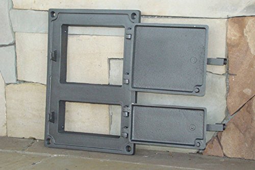 Estufa Puerta Horno Puerta Del Horno Puerta Puerta Horno para pizza Madera del Horno Puerta Horno de piedra para puerta de hierro fundido, medidas exteriores: 275 X 375 Mm, öffnungsrichtung: Derecho