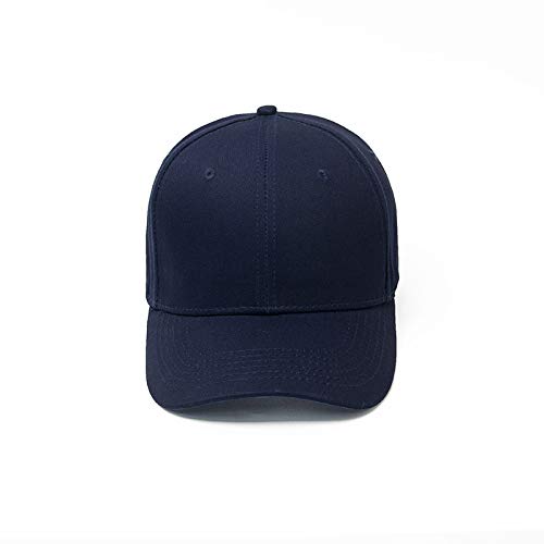 Europa y los Estados Unidos Modelos de explosión Gorra de Color sólido de los Hombres en Blanco versión Ligera Gorra de béisbol Personalizada Azul Oscuro Ajustable