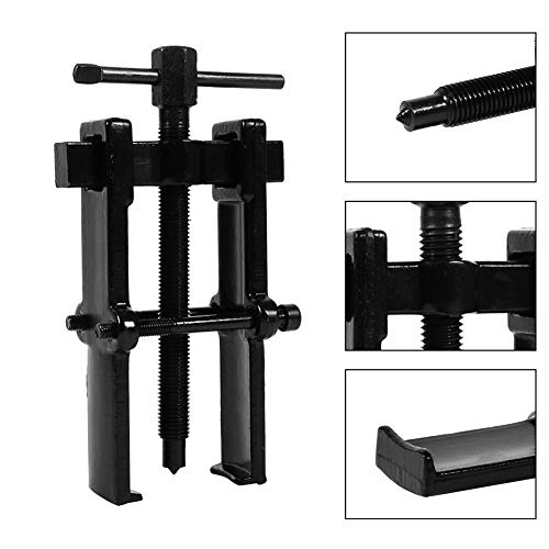 Extractor de rodamientos, doble mandíbula, de acero al carbono, ajustable, bomba, polea, herramientas de mano, para rodamientos de bomba, polea, etc., tipo recto (20 cm (70 x 120 mm))