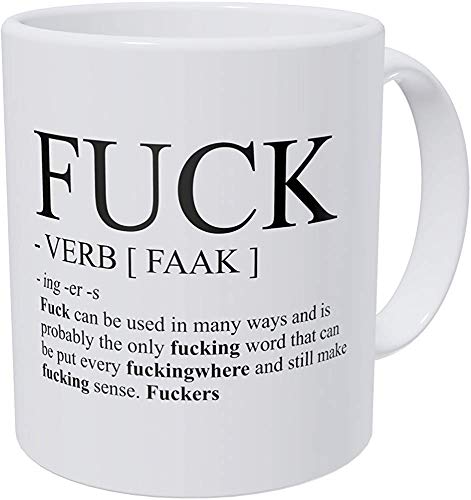 F Palabra gramática improvisada y definición 11 onzas taza de café divertida