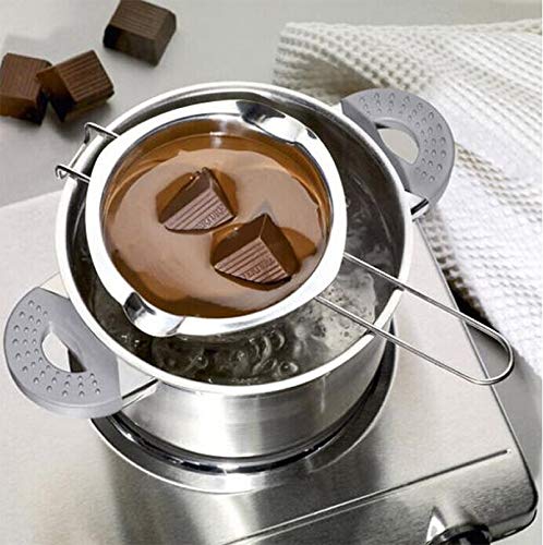 fablcrew 1pcs cuenco olla recipiente de baño María en inoxidable bol de fondre leche herramientas repostería de horno mantequilla de chocolate con leche con asa