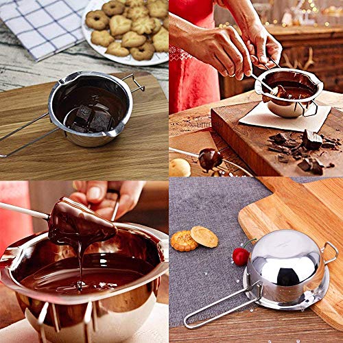 fablcrew 1pcs cuenco olla recipiente de baño María en inoxidable bol de fondre leche herramientas repostería de horno mantequilla de chocolate con leche con asa