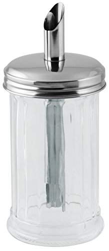 Fackelmann 46894 - Dispensador Azúcar Transparente con parte funcional acero inox 350ml. 7,5x17cm