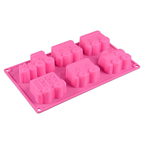 FantasyDay Premium Moldes para Tartas (Set de 2), Moldes de Silicona para Caramelos, Chocolate, Hornear, Tarta, Galletas, Jabón, Hielo - Antiadherente Apto para Lavavajillas Y Microondas - Tren