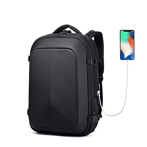 FAOAOTT Mochila de Viaje para computadora portátil, Bolsa de Negocios con Puerto de Carga USB, Mochila de Trabajo Duradera Resistente al Agua para Mujeres y Hombres