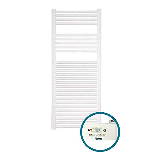 farho Secador de Toallas Electrico Nova Blanco 800W · Radiador Toallero Electrico Bajo Consumo · Toalleros de Baño/Calentador Toallas Digital Programable (Medidas 1200 x 500mm)