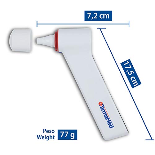 FARMAMED Termómetro Digital Infrarrojos Sin Contacto, Oreja y Frontal, Multifunción 4 en 1 para Niños y Adultos