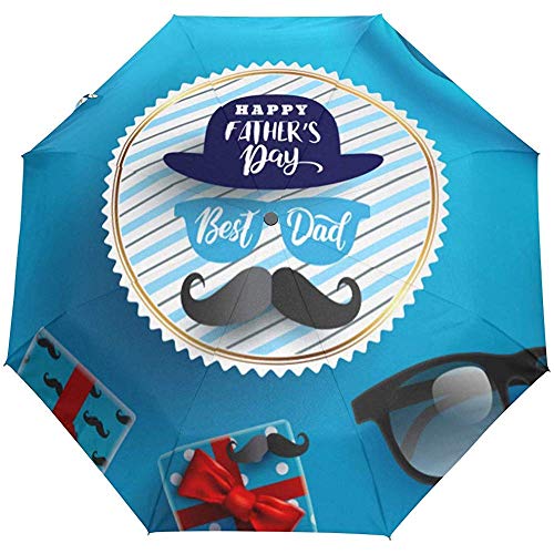 Father 's Day Dad Auto Open Umbrella Sun Rain Umbrella Anti UV Folding Compact Automatic Umbrella