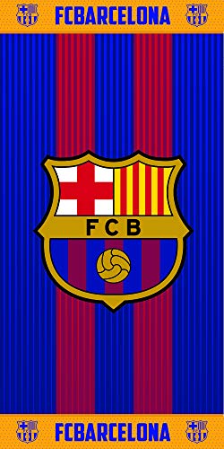 Fc Barcelona Toalla, 100% Algodón, Azulgrana, 70 x 140 cm