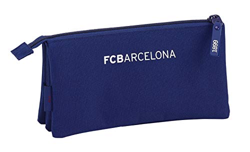 FCB Rayas Estuche, Niños, Azul, 22 cm