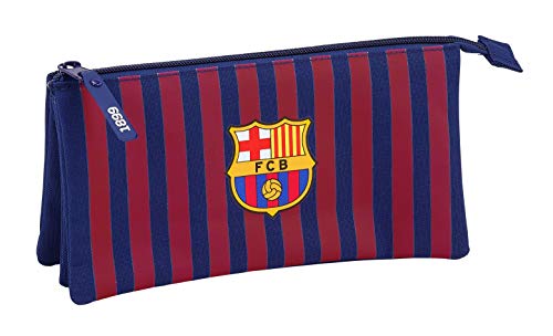 FCB Rayas Estuche, Niños, Azul, 22 cm