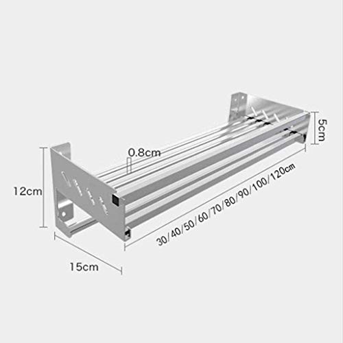 FEFCK Estante De Cocina Colgador Utensilios Cocina con Los Ganchos, Especias Bastidores De Organizador para Especias Acero Inoxidable 304 A 80cm