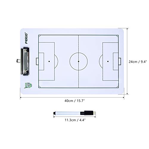 FEIGO Carpeta Pizarra Táctica Tablero de Entrenamiento Entrenador de Fútbol Portátil Profesional