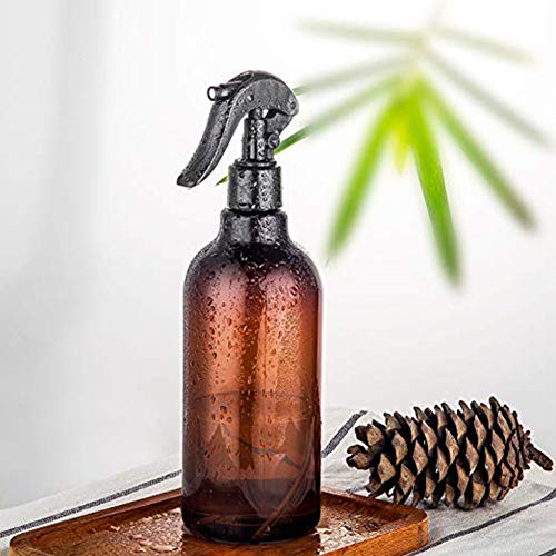 Felly Botellas de Spray, 2 Unidades de 500 ml/16 oz Botellas de Spray vacías de plástico con pulverizador Fino Negro rellenable contenedor para aceites Esenciales, Limpieza, Cocina, jardín, Pelo