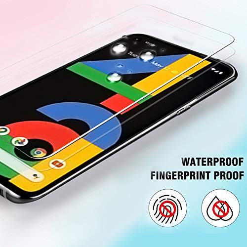 Ferilinso [4 Pack] Piezas Protector de Pantalla para Google Pixel 4A 4G [NO Apto para la edición 5G] Cristal Templado + 2 Piezas Protector cámara Protector de Lente de Cámara [9H Dureza]