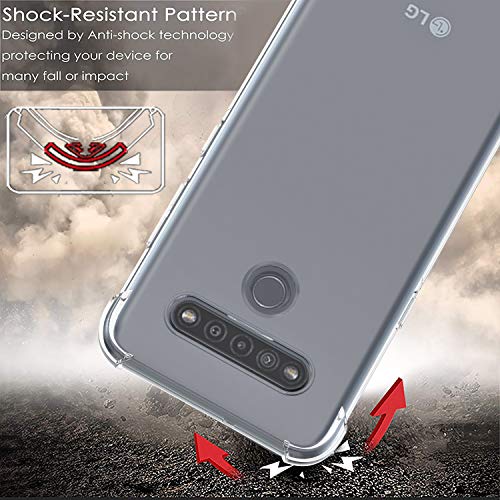 Ferilinso Funda para LG K41S Carcasa,[Reforzar la versión con Cuatro Esquinas][Funda Protectora de la cámara] Funda Protectora de Silicona de Piel de Goma TPU a Prueba (Transparente)