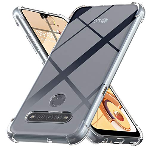 Ferilinso Funda para LG K41S Carcasa,[Reforzar la versión con Cuatro Esquinas][Funda Protectora de la cámara] Funda Protectora de Silicona de Piel de Goma TPU a Prueba (Transparente)