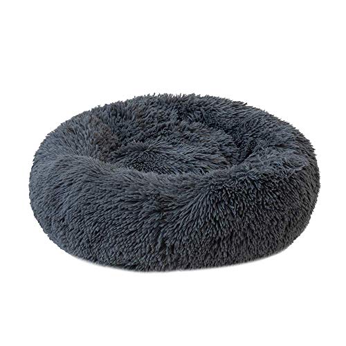 Festnight Cama Perro Gato Grande Pequeño Cama Mascota Redonda Felpa Sofa Suave Cachorro Animales Domésticos Invierno, Cómoda y Lavable, X/S/L/XL, Rosa/Blanco/Gris Claro/Gris Oscuro/Rojo/Marrón Claro