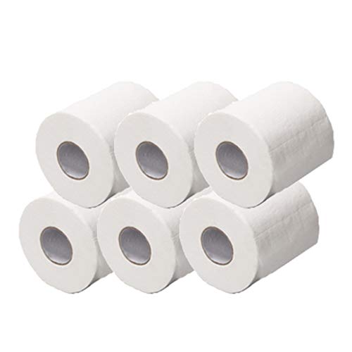 FEYTUO Toallas de Papel en Rollo, 3 Capas Sin Fragancia Hueco de Repuesto Rollo de Papel de impresión Interesante Papel higiénico Mesa Tejidos de Cocina Servilleta Papel