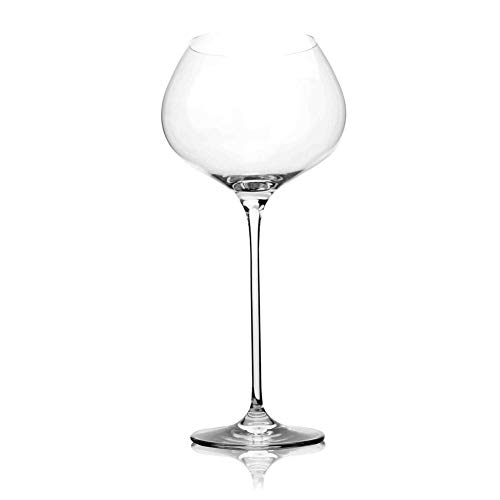 FFFLY Tronco Largo Vaso de Cristal Transparente Copa de Vino Tinto Conjunto de 2 Juegos, Copa de Vino Moderna e Indestructible Personalizada 730 ml, amuletos de Copa de Vino