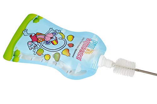 Fill'n Squeeze, Paquete de Relleno de Bolsas de Alimentos Resellables Reusables para Destete de bebés y Alimentación de niños, 10 x 150 ml