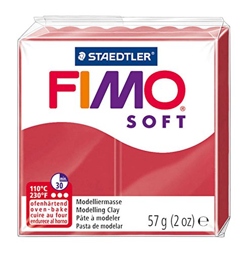 Fimo 8020 - Pasta de modelar, color rojo cereza, 56 gr