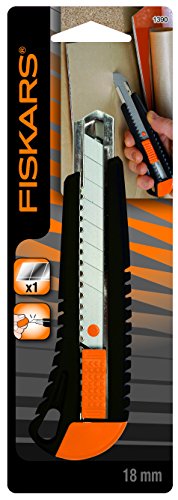 Fiskars Cúter con guía metálica, 18 mm, Naranja/Negro, 1003749