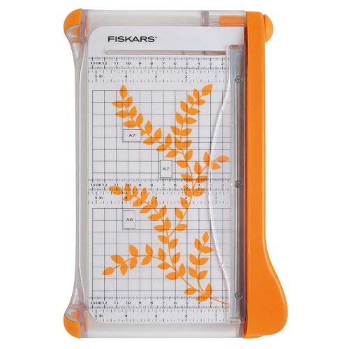 Fiskars Guillotina Bypass, Cizalla para papel A5, con Protección para dedos, 1003922