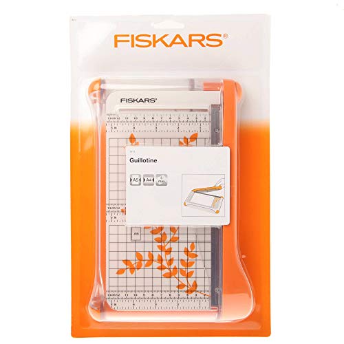 Fiskars Guillotina Bypass, Cizalla para papel A5, con Protección para dedos, 1003922